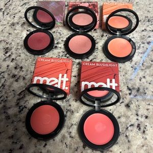 MELT Cosmetics 5 Blushes! 4 CREAM Blushlight 1 Powder Polished Pinched ++